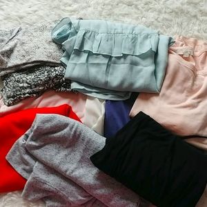 LOFT Top Lot of 9, some NWT.